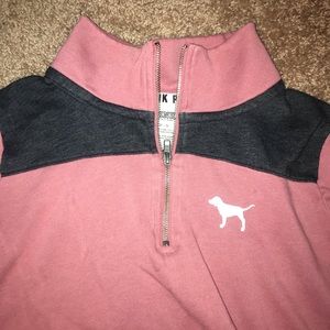 PINK half zip pull over
